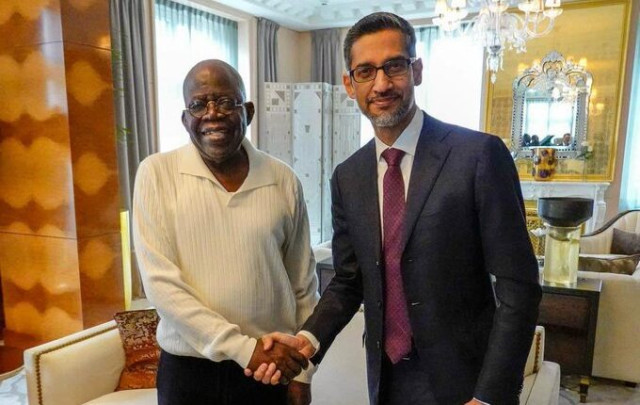 President Bola Ahmed Tinubu and Google Chief Executive Officer, Sundar Pichai